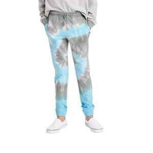 Art Class Girls' Blue & Light Gray Tie Dye French Terry Joggers -- Small 6/7
